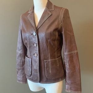 Cabi Brown Leather Jacket